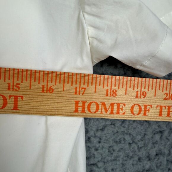 Theory White Short Sleeve Lace Up Collar Pocket Shirt Top Size S - Picture 5 of 9